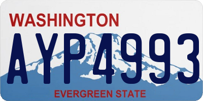 WA license plate AYP4993