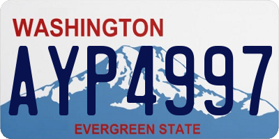 WA license plate AYP4997