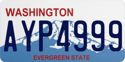 WA license plate AYP4999