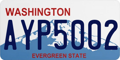 WA license plate AYP5002