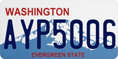 WA license plate AYP5006