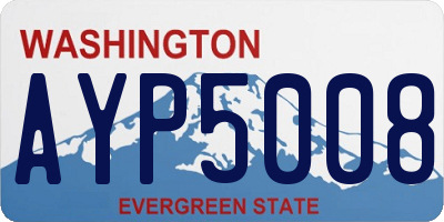 WA license plate AYP5008