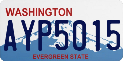 WA license plate AYP5015