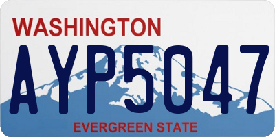 WA license plate AYP5047