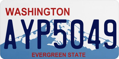 WA license plate AYP5049