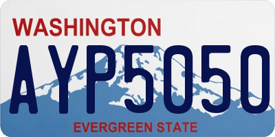 WA license plate AYP5050