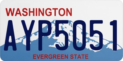 WA license plate AYP5051