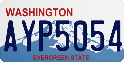 WA license plate AYP5054