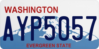 WA license plate AYP5057