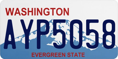 WA license plate AYP5058