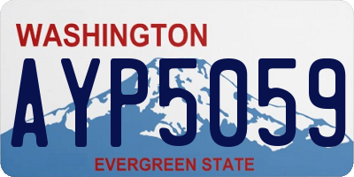 WA license plate AYP5059