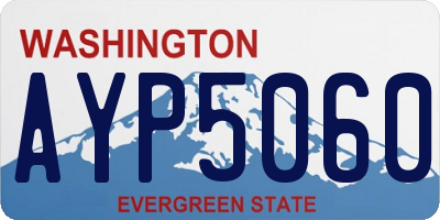 WA license plate AYP5060