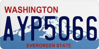WA license plate AYP5066