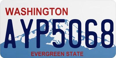 WA license plate AYP5068