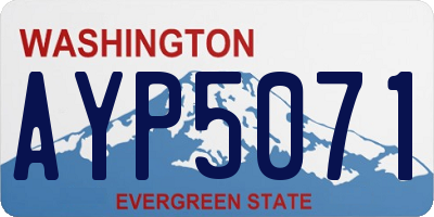 WA license plate AYP5071