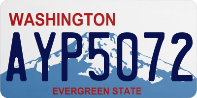 WA license plate AYP5072