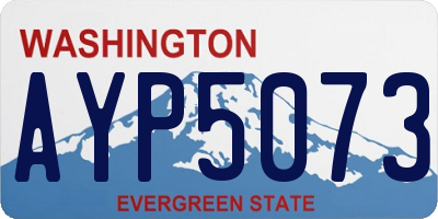 WA license plate AYP5073