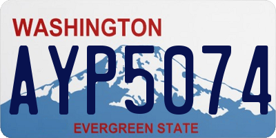 WA license plate AYP5074
