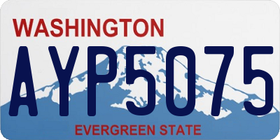 WA license plate AYP5075