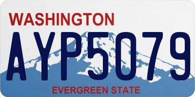 WA license plate AYP5079