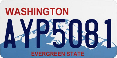 WA license plate AYP5081