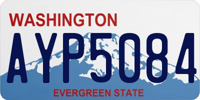 WA license plate AYP5084