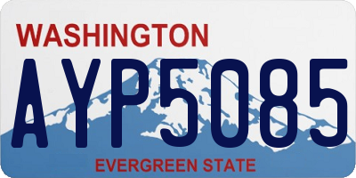 WA license plate AYP5085