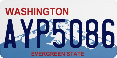 WA license plate AYP5086