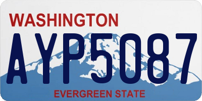 WA license plate AYP5087