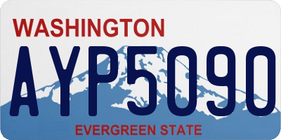 WA license plate AYP5090