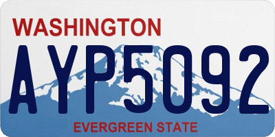 WA license plate AYP5092