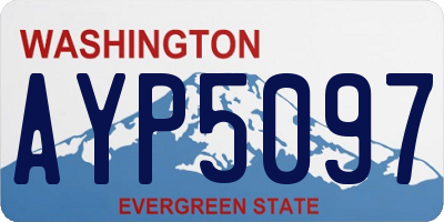 WA license plate AYP5097