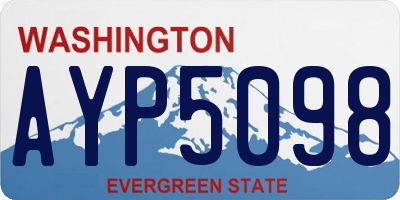 WA license plate AYP5098