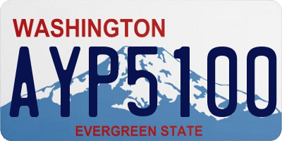 WA license plate AYP5100