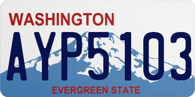 WA license plate AYP5103