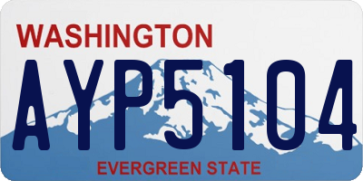 WA license plate AYP5104
