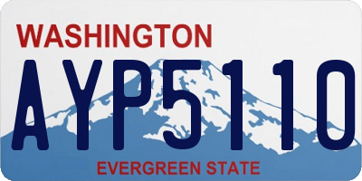 WA license plate AYP5110