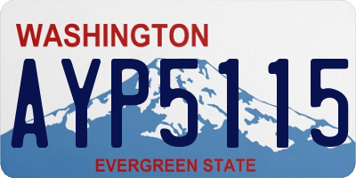 WA license plate AYP5115