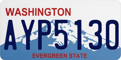WA license plate AYP5130