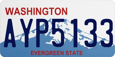WA license plate AYP5133