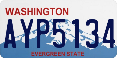 WA license plate AYP5134