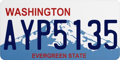 WA license plate AYP5135