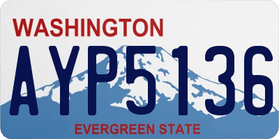 WA license plate AYP5136