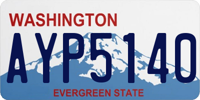 WA license plate AYP5140