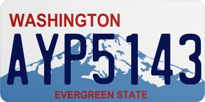 WA license plate AYP5143
