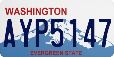 WA license plate AYP5147