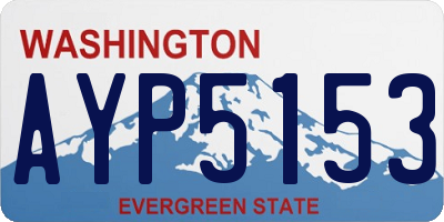 WA license plate AYP5153