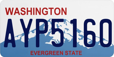 WA license plate AYP5160