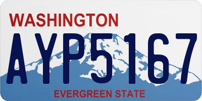 WA license plate AYP5167