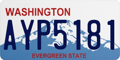 WA license plate AYP5181